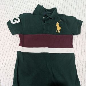 Polo by Ralph Lauren Kids Polo Shirt in Green and Maroon